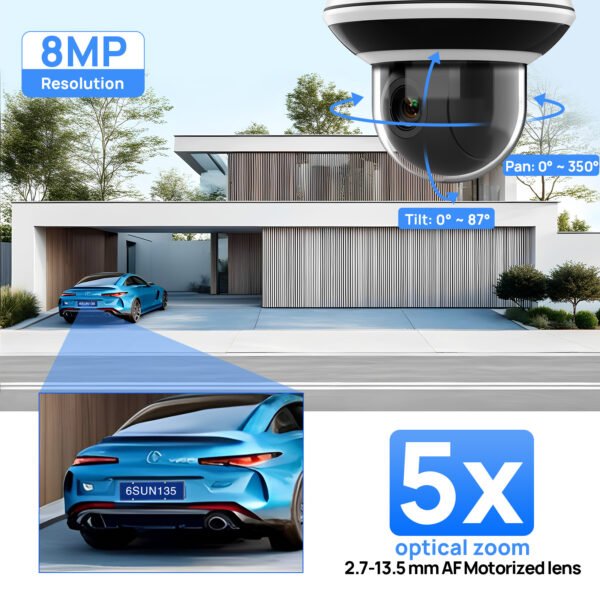 5X Optical Zoom 4K PTZ Dome Camera - Imagen 11