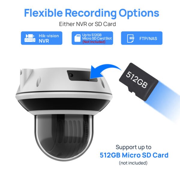 5X Optical Zoom 4K PTZ Dome Camera - Imagen 7