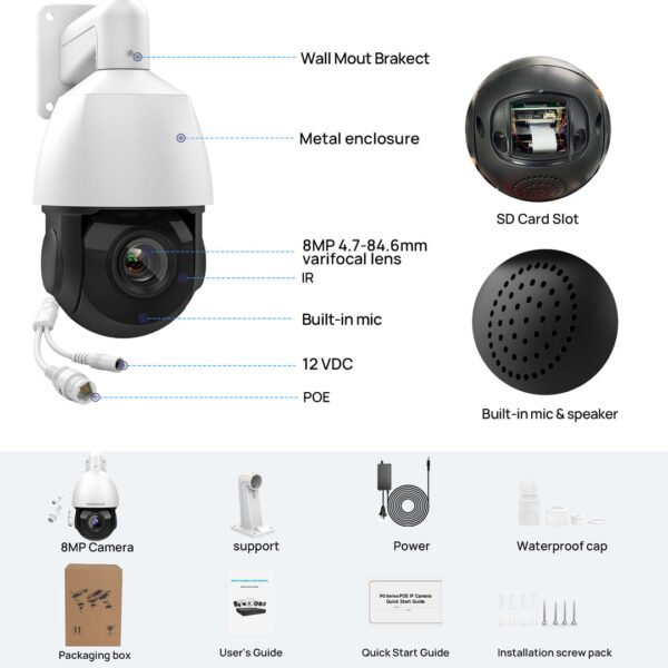 Outdoor Auto Tracking 4K 8MP PTZ Camera - Image 6
